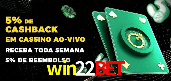 Promoções do cassino ao Vivo win22bet